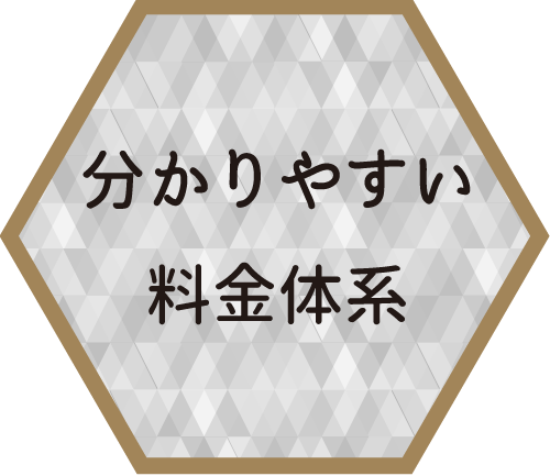 分かりやすい料金体系